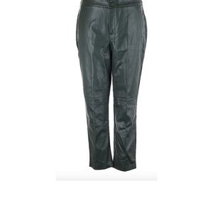 LAST CHANCE Deep Green Vegan Leather Pants